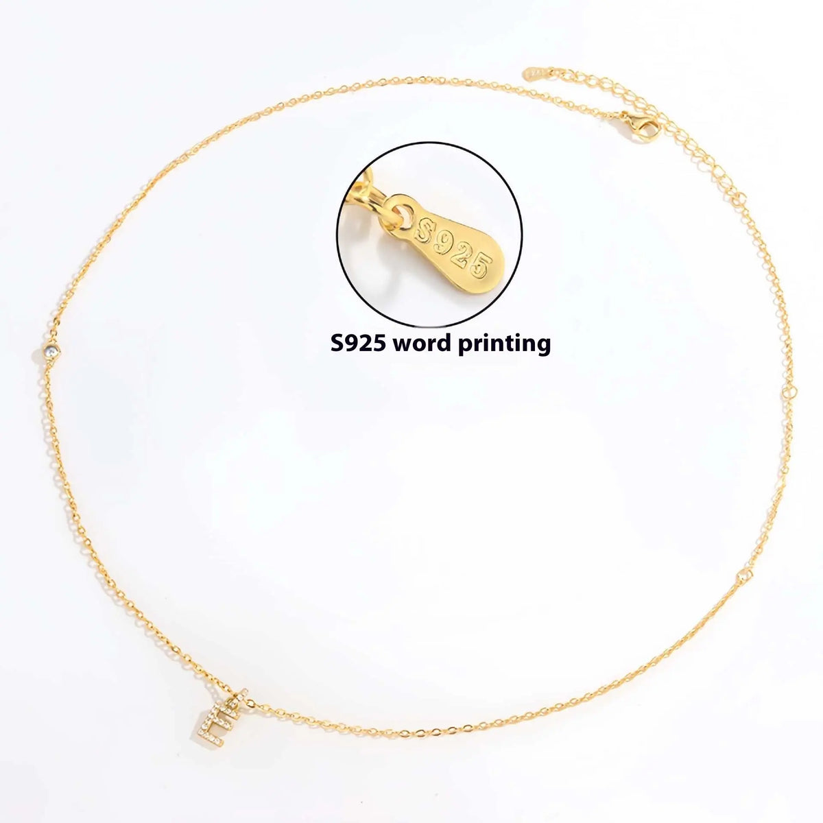 Collier Double Polyvalent Argent 925 Lettre Dorée - Style Sophistiqué - BMYANY