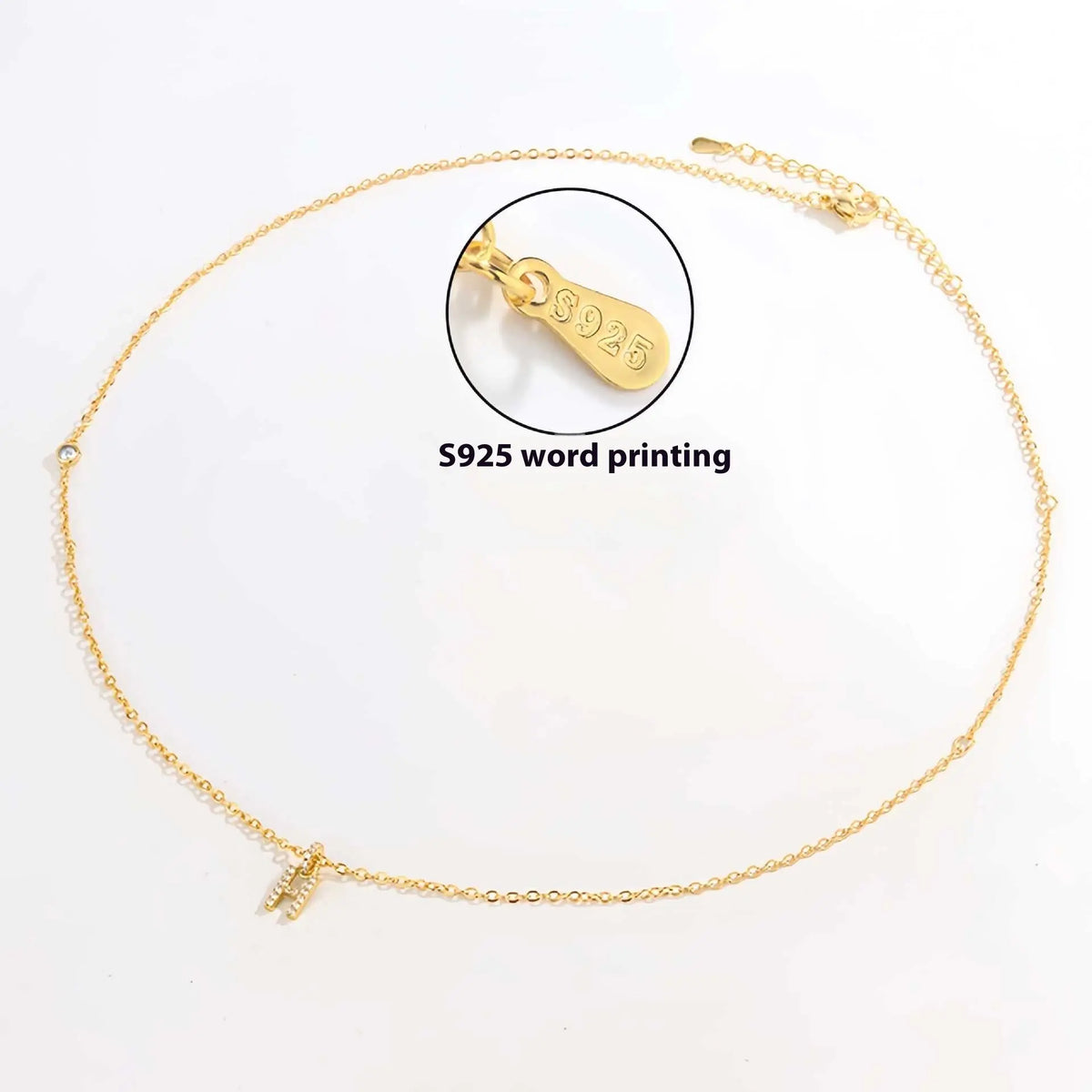 Collier Double Polyvalent Argent 925 Lettre Dorée - Style Sophistiqué - BMYANY