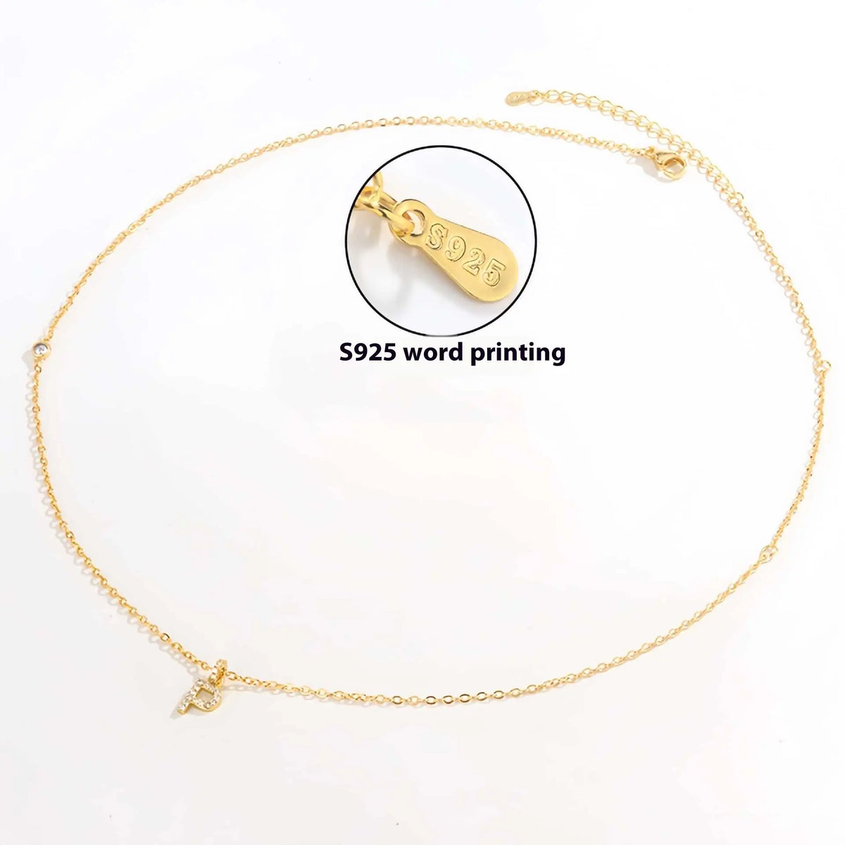 Collier Double Polyvalent Argent 925 Lettre Dorée - Style Sophistiqué - BMYANY