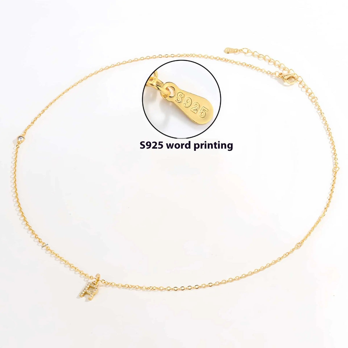 Collier Double Polyvalent Argent 925 Lettre Dorée - Style Sophistiqué - BMYANY