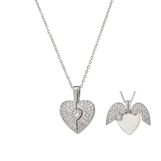 Collier Médaillon Cœur Pendentif Romantique Femme - BMYANY