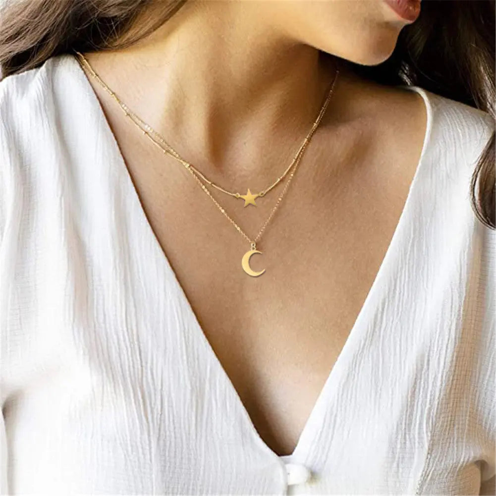 Collier Multicouche Chaîne Serpent Cristal Élégant - BMYANY