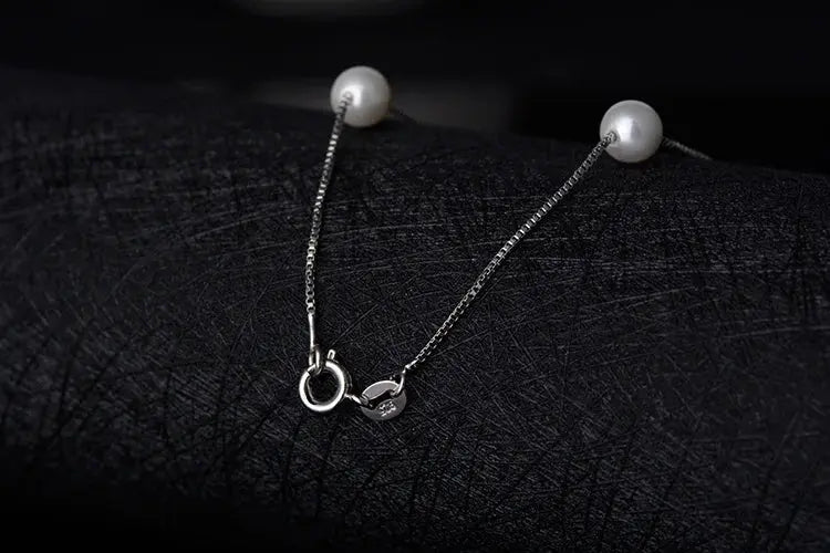 Collier Perles d'Eau Douce Argent Sterling 925 Ras du Cou Pour Femmes - BMYANY
