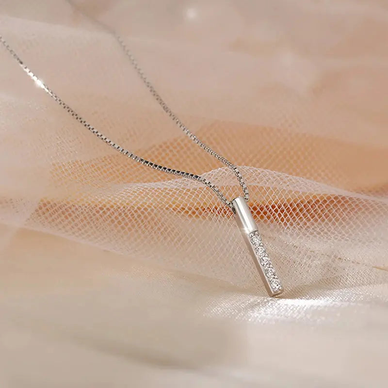 Collier avec pendentif en argent sterling 925 véritable et zircon pour femme - BMYANY