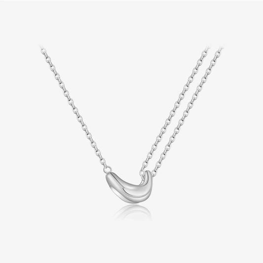 Collier d’argent sterling S925 Haricot Rouge Porte-Bonheur - BMYANY