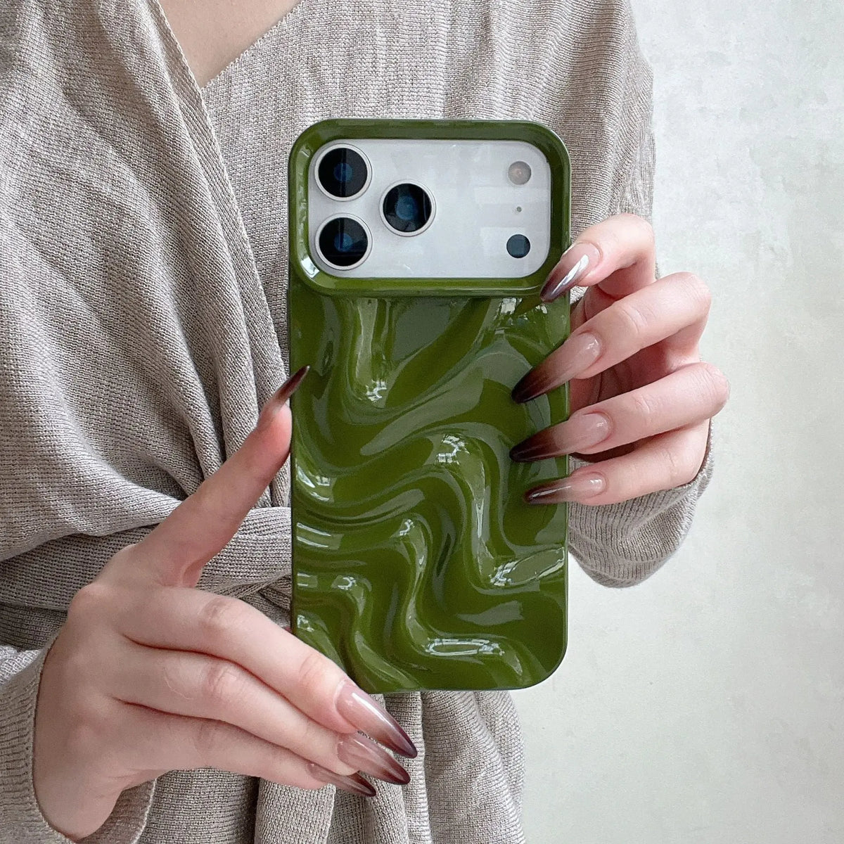 Coque iPhone Effet Ondulation 3D TPU Souple Style Coréen - BMYANY