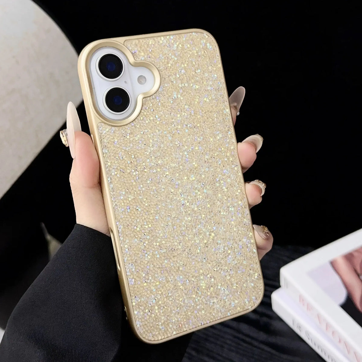 Coque iPhone effet Peau Carbink Bords Souples Coque Rigide - BMYANY