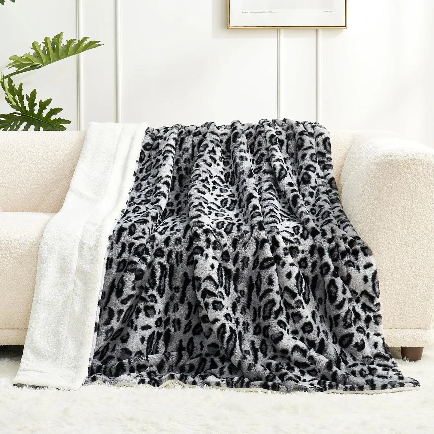 Couverture Personnalisée Flanelle Motif Rayures Animaux - BMYANY