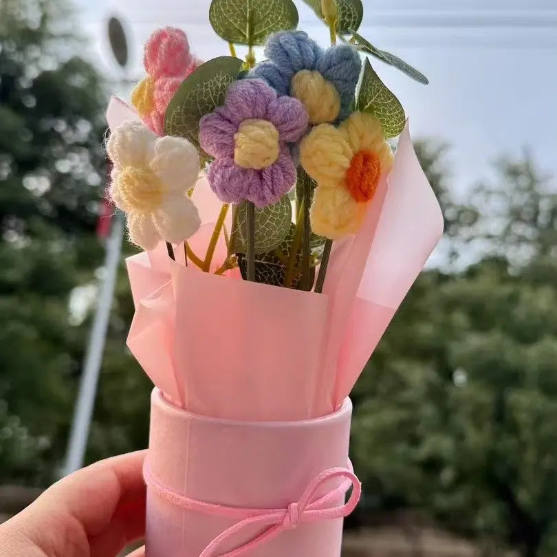 Décorations Florales Tricotées à la Main DIY - BMYANY
