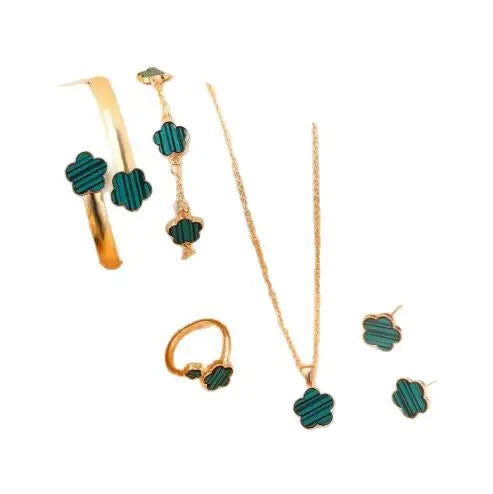 Ensemble Collier, Bracelet Dentelle, Boucles d’Oreilles et Bague - BMYANY
