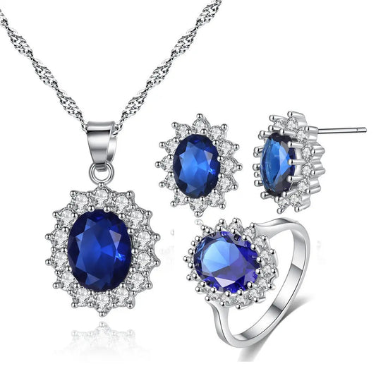 Ensemble Collier Zircon Pierres Précieuses Multicolores - BMYANY