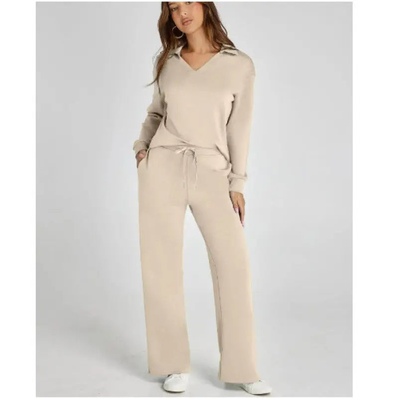 Ensemble Décontracté Femme Couleur Unie avec Cordon de Serrage - BMYANY