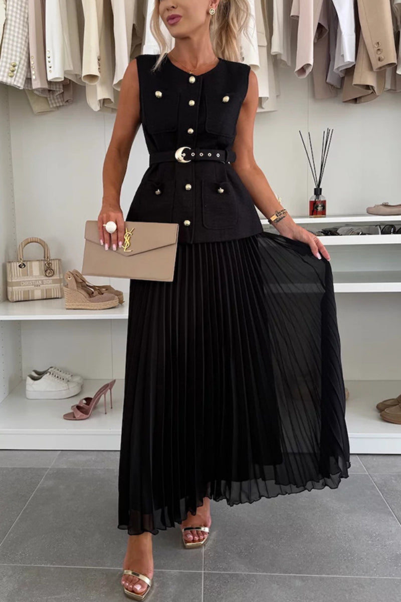Ensemble Deux Pièces Style Chanel - Gilet Sans Manches - BMYANY