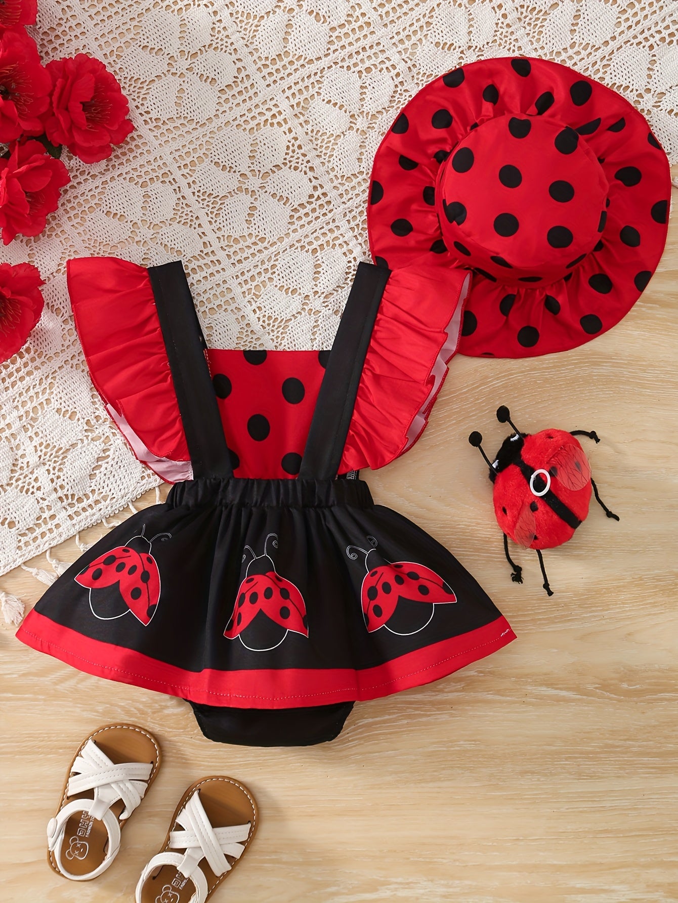 Ensemble Fille 2 Pièces Coccinelle - Robe + Chapeau - BMYANY