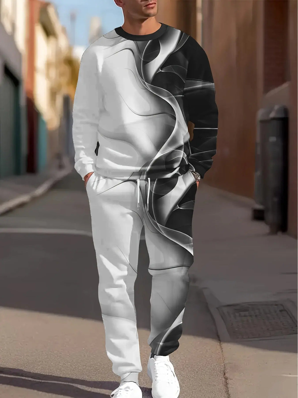 Ensemble Sport Loisir Homme Imprimé Simple Tendance - BMYANY