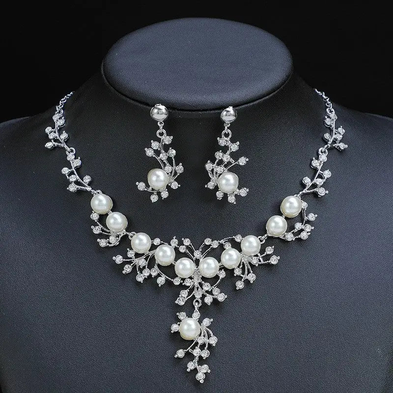 Ensemble de boucles d’oreilles deux pièces collier de mode féminine - BMYANY