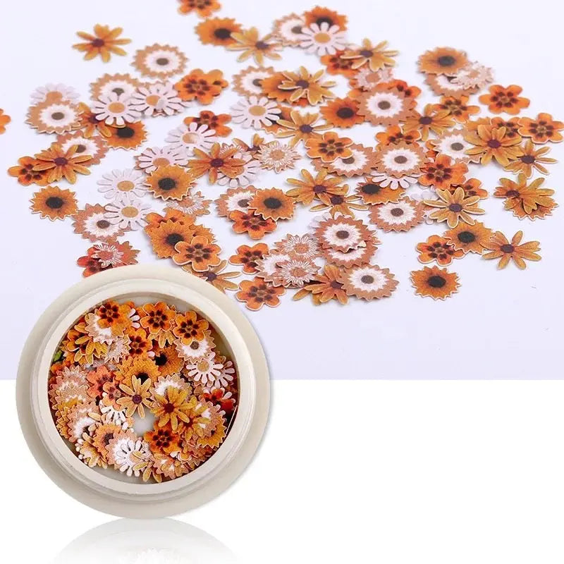 Feuille Pâte Bois Ongles Fleurs 3D 18 Couleurs Tendance Ins - BMYANY
