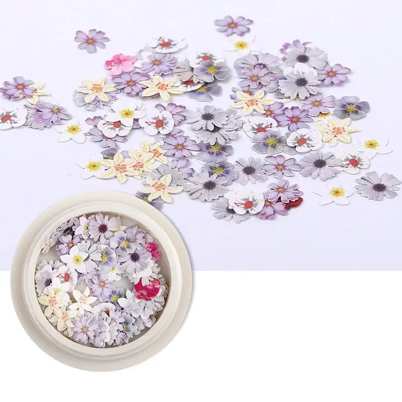 Feuille Pâte Bois Ongles Fleurs 3D 18 Couleurs Tendance Ins - BMYANY