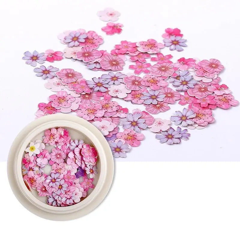 Feuille Pâte Bois Ongles Fleurs 3D 18 Couleurs Tendance Ins - BMYANY