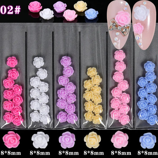 Fleurs 3D Ongles Candy Jelly Décoration Relief Nail Art - BMYANY