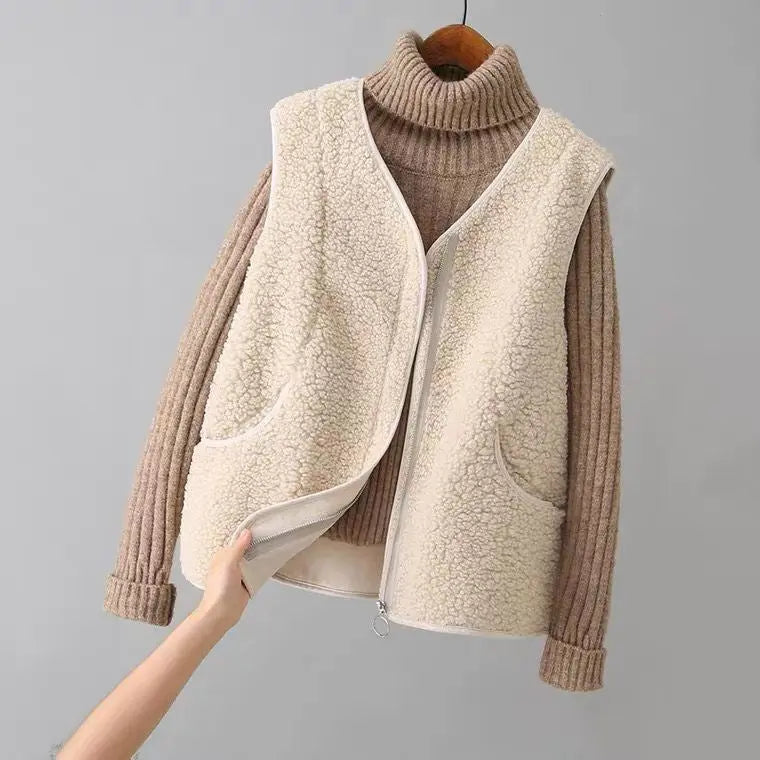 Gilet femmes sans manches Laine d’Agneau - BMYANY