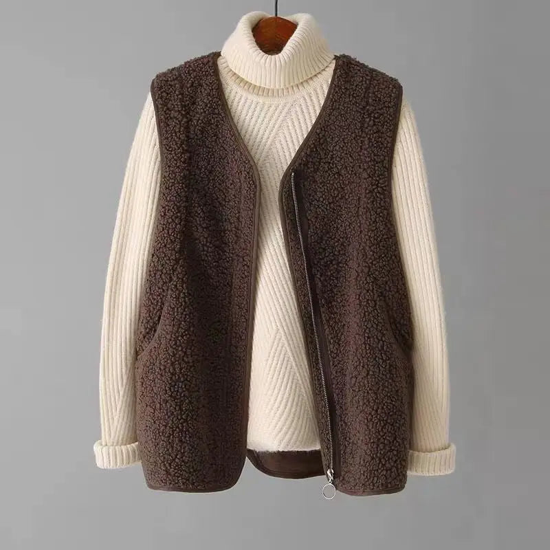 Gilet femmes sans manches Laine d’Agneau - BMYANY