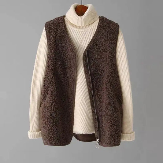 Gilet femmes sans manches Laine d’Agneau - BMYANY