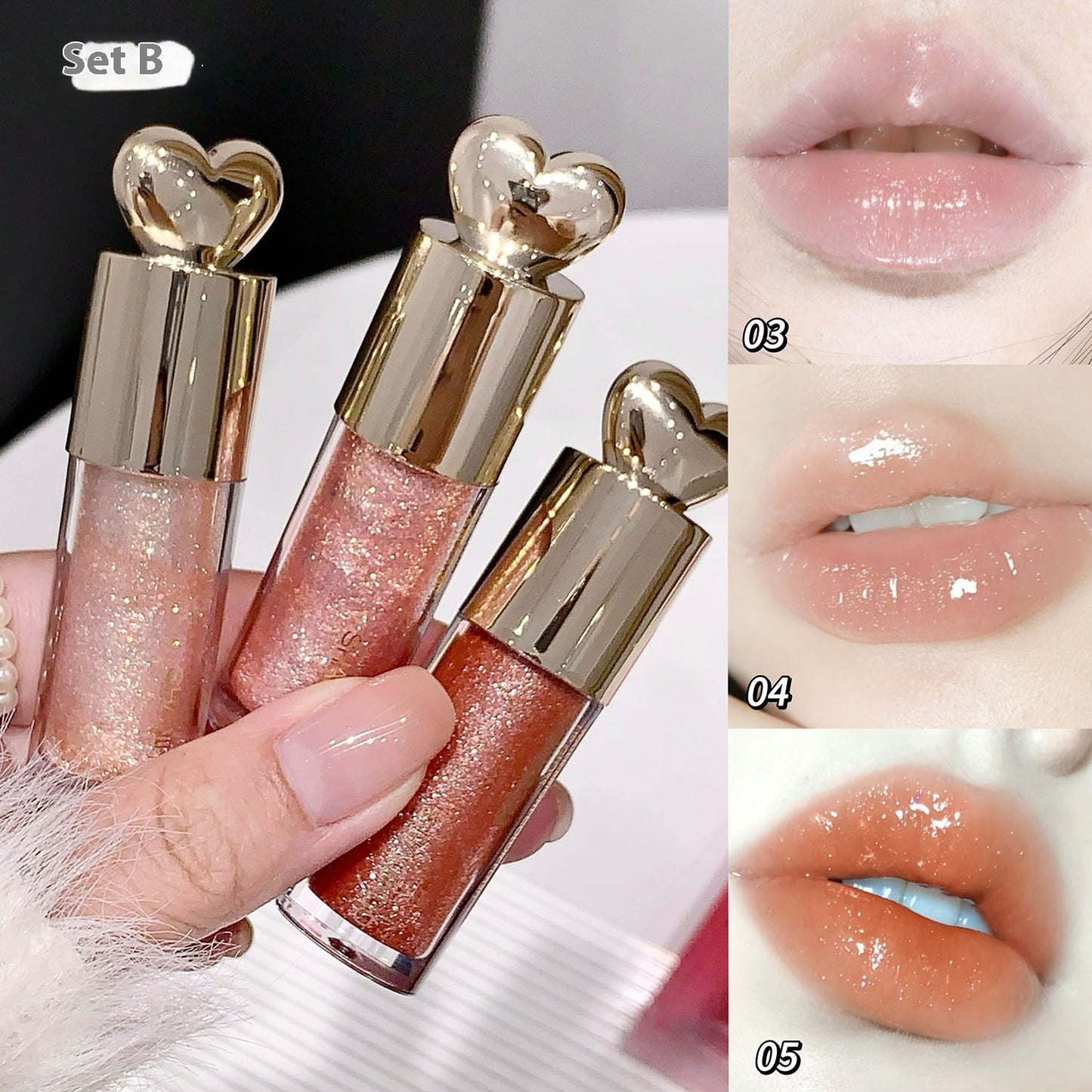 Gloss à Lèvres Hydratant Brillant - Effet Pailleté - BMYANY