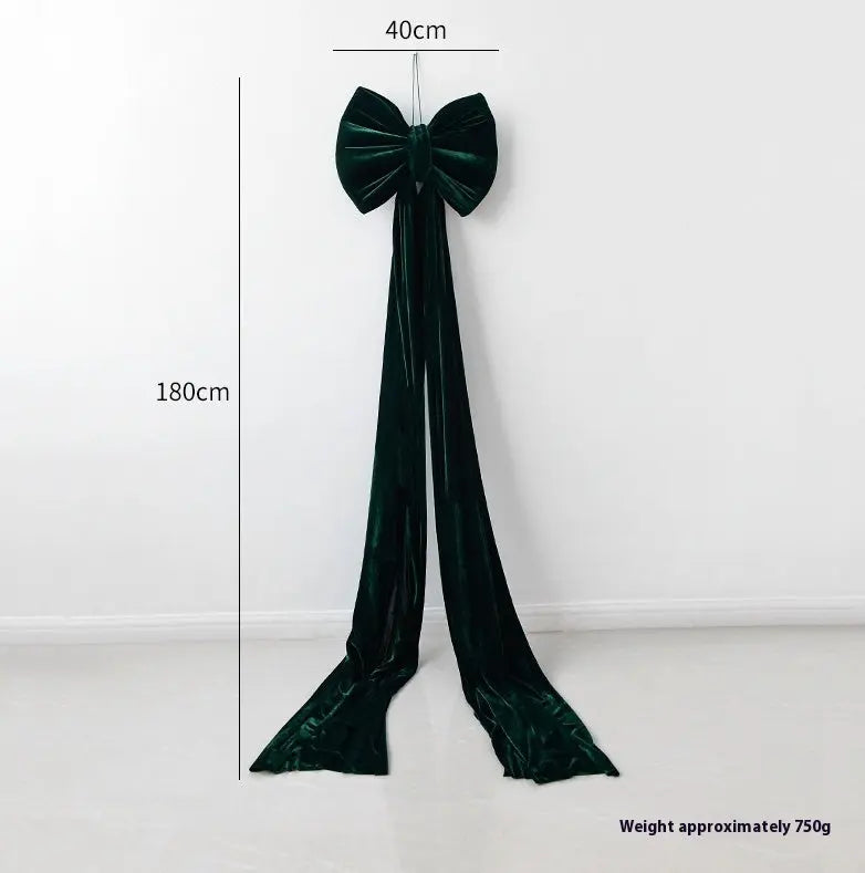 Grande Décoration Nœud en Velours pour Noël - BMYANY