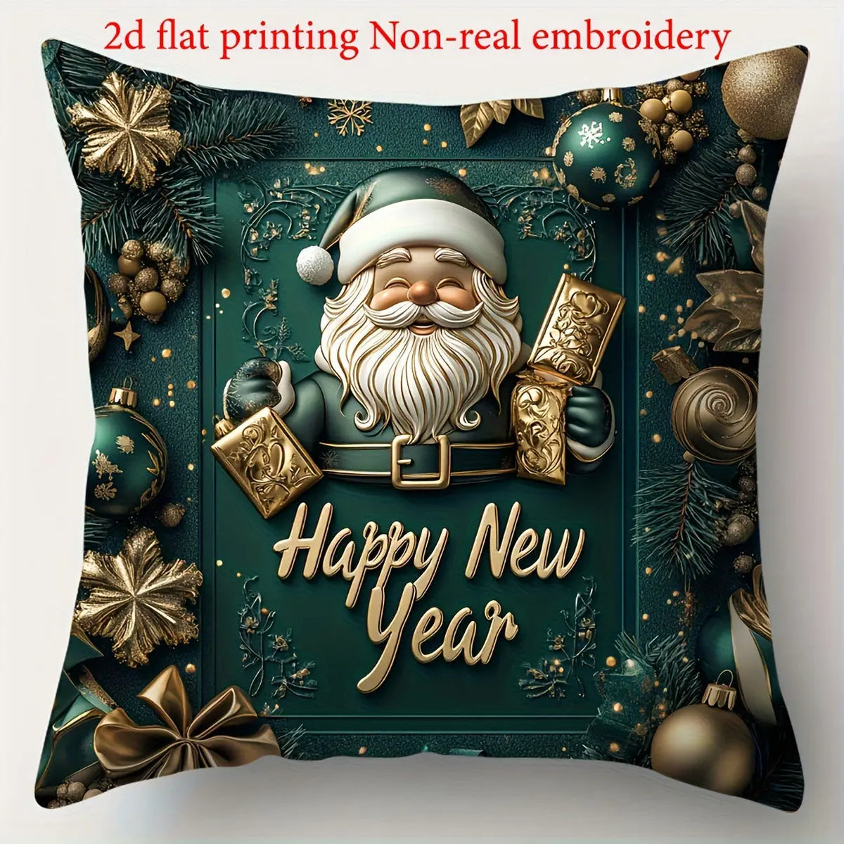 Housse Coussin Noël Lin - Décoration Canapé Renne Lapin Festif - BMYANY