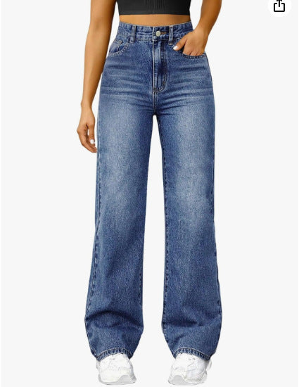 Jeans Women's Loose Straight High Elasticity - BMYANY