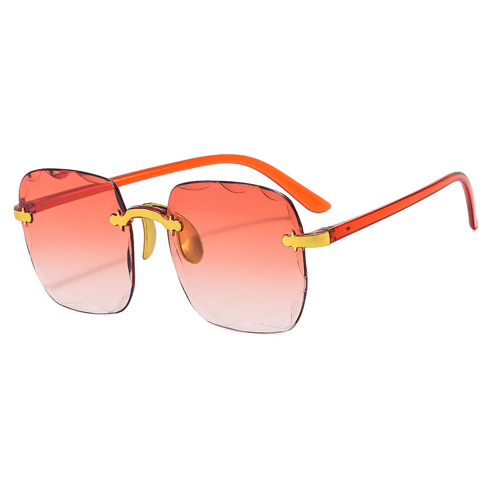 Lunettes de Soleil Carrées Sans Monture Femme - Style Moderne - BMYANY