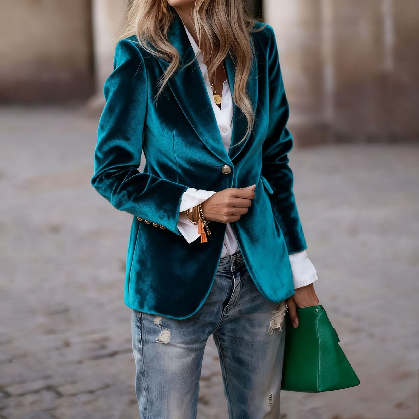 Manteau élégant uni pour femmes - Veste blazer - BMYANY