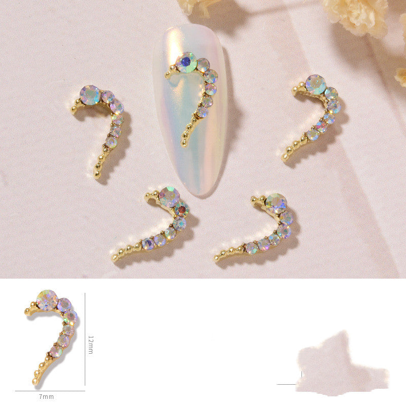 Nail Art DIY Amour Cœur Alliage Bijoux Décoration Ongles Strass - BMYANY