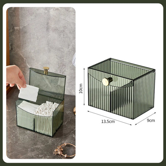 Organisateur Salle de Bain 2 Compartiments avec Couvercle Transparent - BMYANY