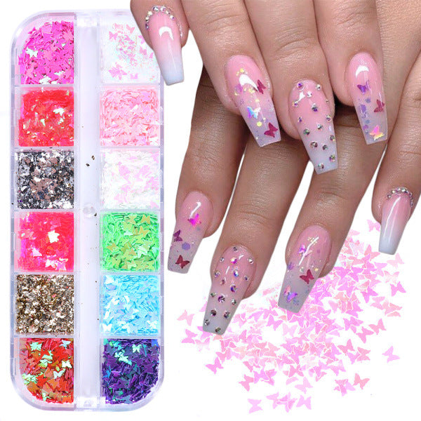 Paillettes Papillon Symphony Décoration Ongles Nail Art - BMYANY