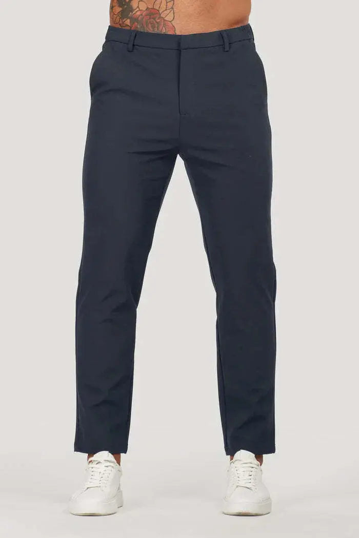 Pantalon Costume Homme Couleur Unie Business Casual Polyvalent - BMYANY