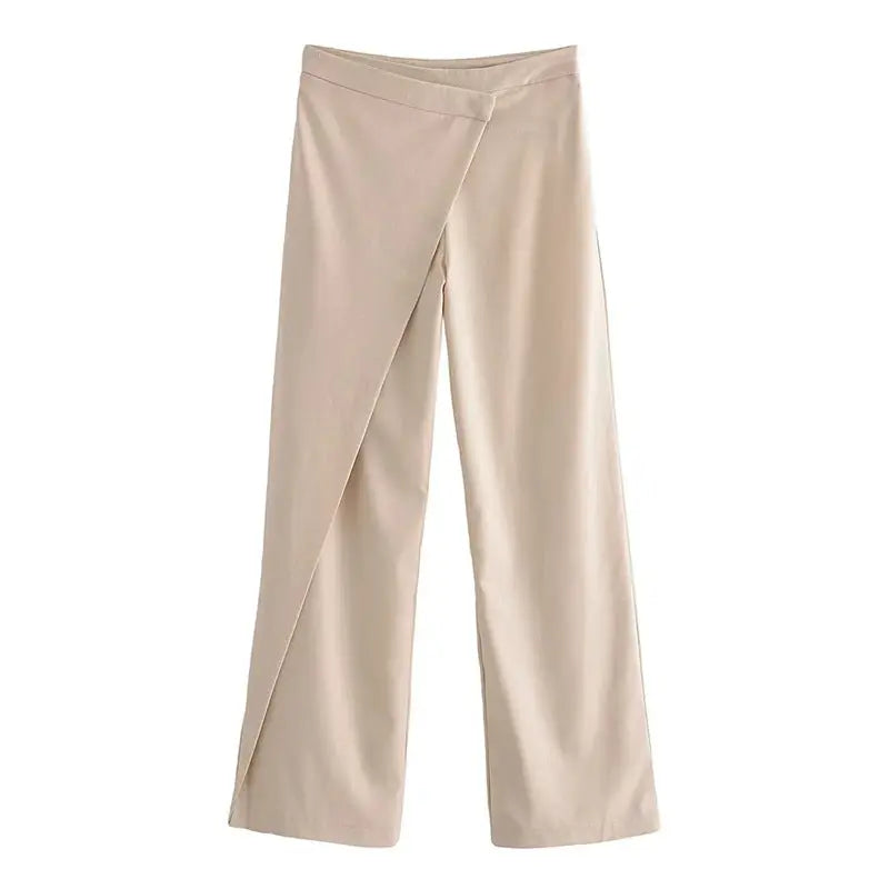 Pantalon Lin Femme Casual Chic - Coupe Droite Taille Moyenne - BMYANY