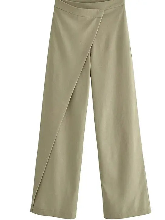 Pantalon Lin Femme Casual Chic - Coupe Droite Taille Moyenne - BMYANY
