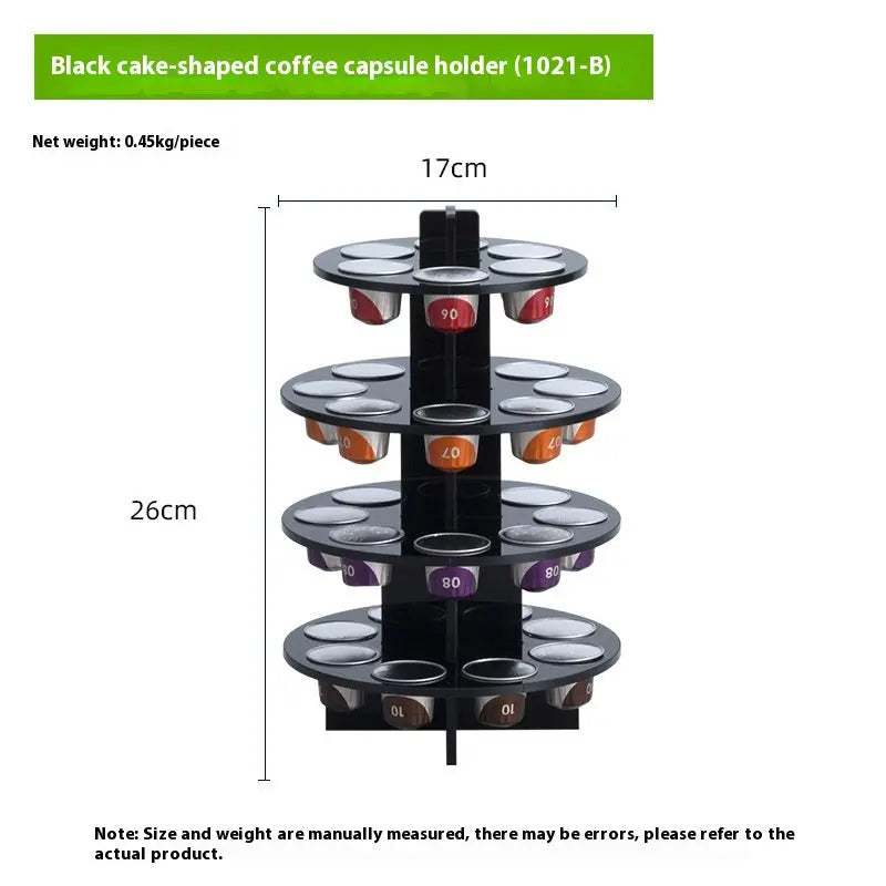 Porte Capsules de Café Rotatif en Acrylique - BMYANY