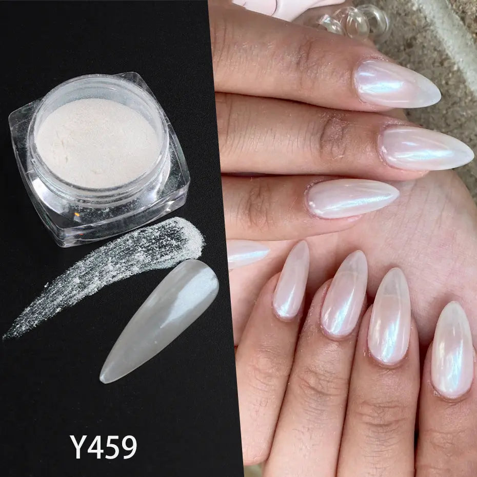 Poudre ongles Art Aurora Pearl - Effet Clair de Lune - BMYANY