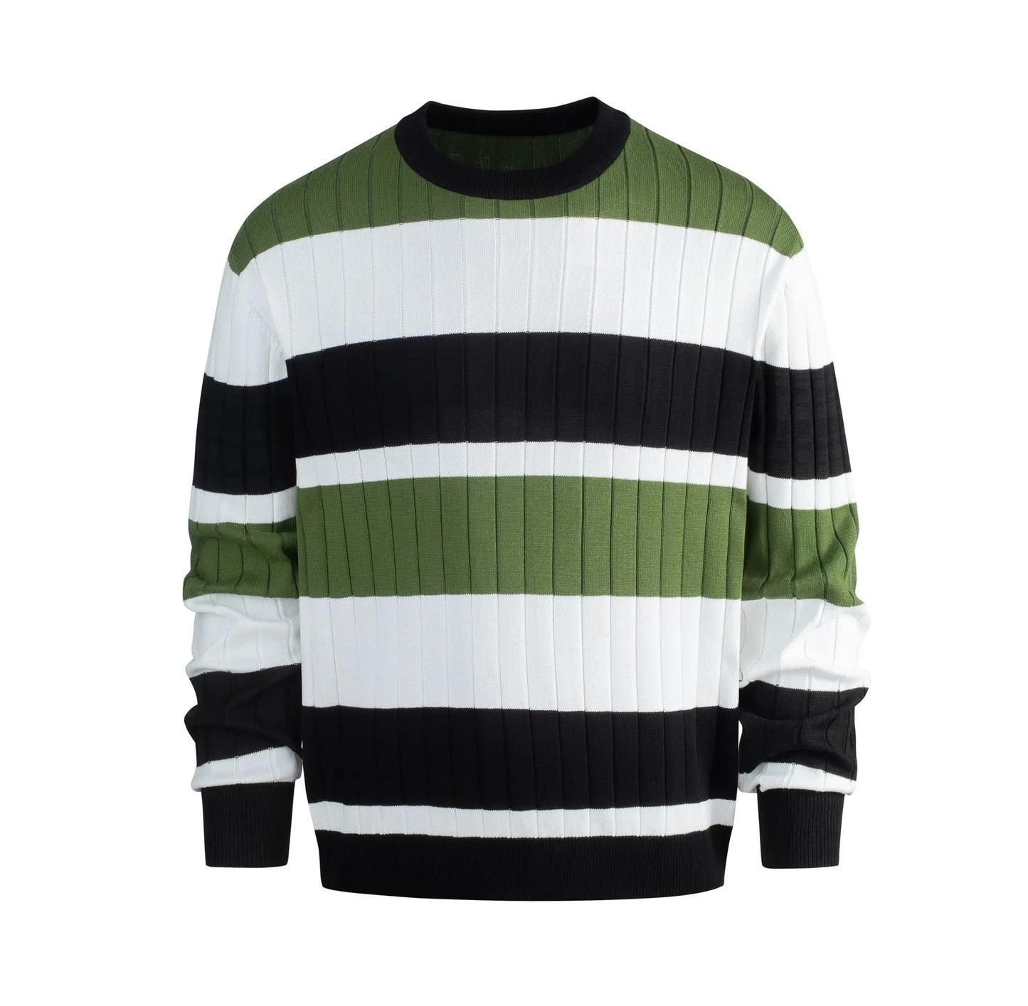 Pull Casual Homme à Rayures Contrastées - BMYANY