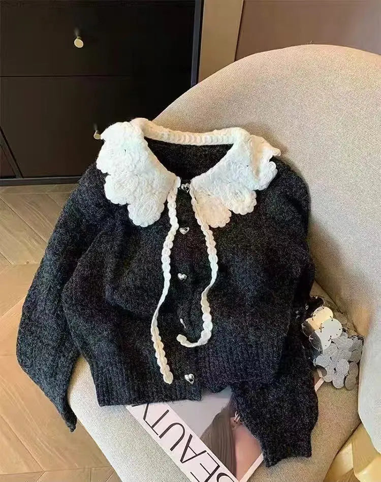 Pull Femmes Col Claudine Style Français Collège - BMYANY