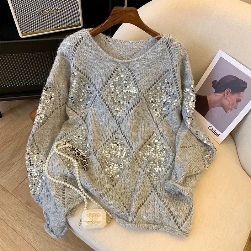 Pull à Paillettes Élégant Pour Femme - BMYANY