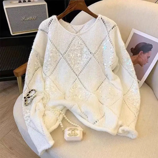 Pull à Paillettes Élégant Pour Femme - BMYANY