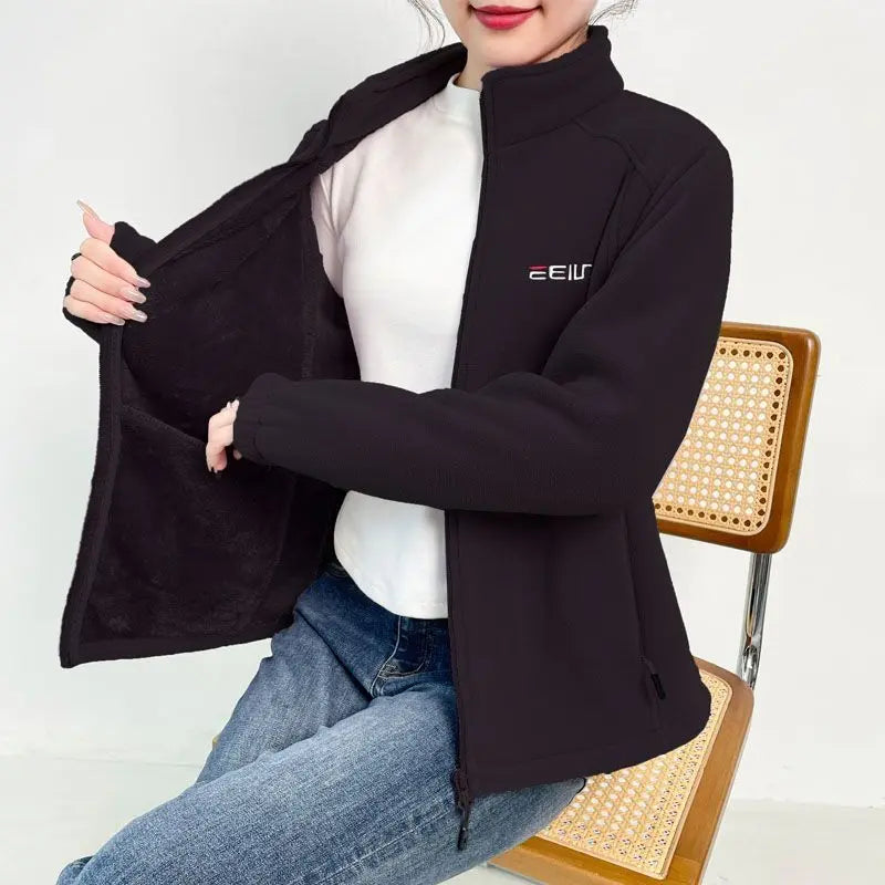 Pull Polaire Épais Ample Col Montant pour Mamans - Manteau Confort - BMYANY