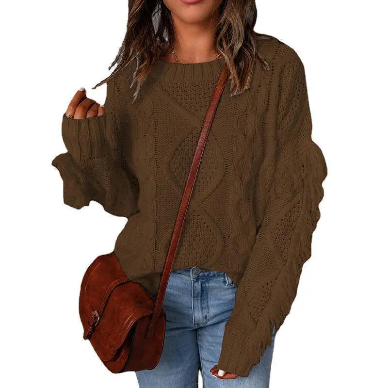 Pull Tricoté Col Rond Tendance Femme - BMYANY