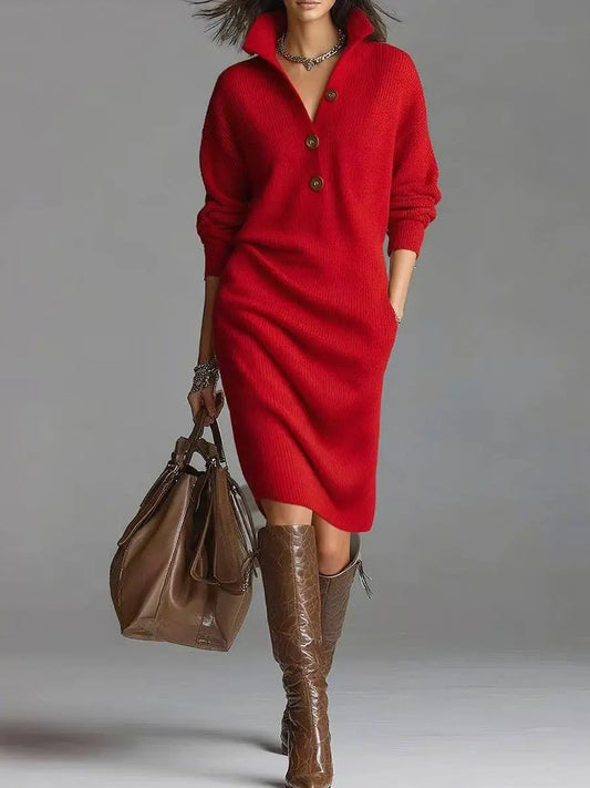 Robe Pull Longue Femme Automne Hiver Cocooning - BMYANY