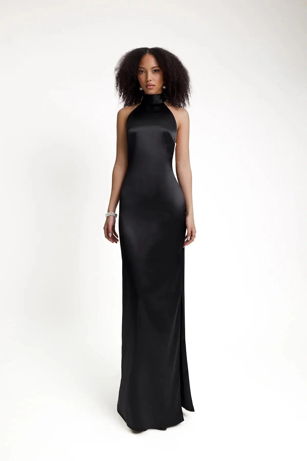 Robe Soirée Fourreau Dos Nu Perles Pour Femmes - BMYANY