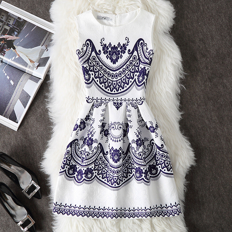 Robe imprimée mode femme printemps été style européen - BMYANY